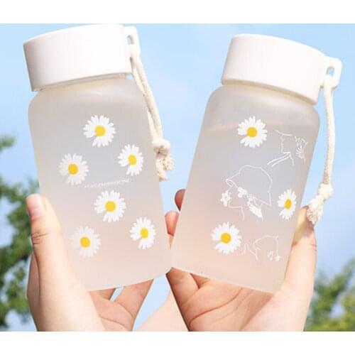 Creative Cute Frosted Simple Small Dais Cup Cute Student Plastic Water Cup Personality Gift Student Portable Travel Drinking Cup