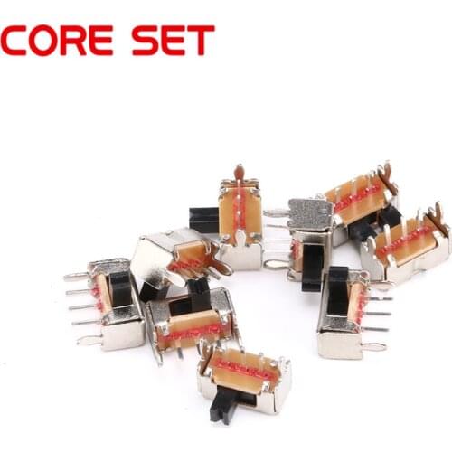 20PCS/Lot SK12D07VG3 Mini Slide Switch 1P2T 3Pin Toggle Switch SMD PCB DPDT Handle high 3mm Side Knob