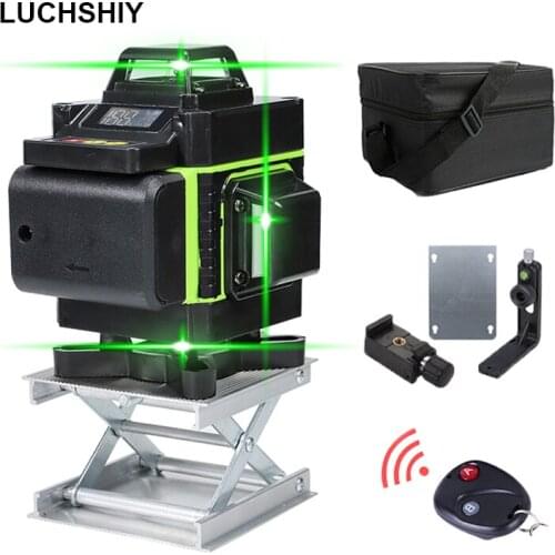 3D/4D Laser Level 360 SelfLeveling Horizontal And Vertical Cross Super Powerful Green Laser Level 12/16 Lines Indoors Outdoors