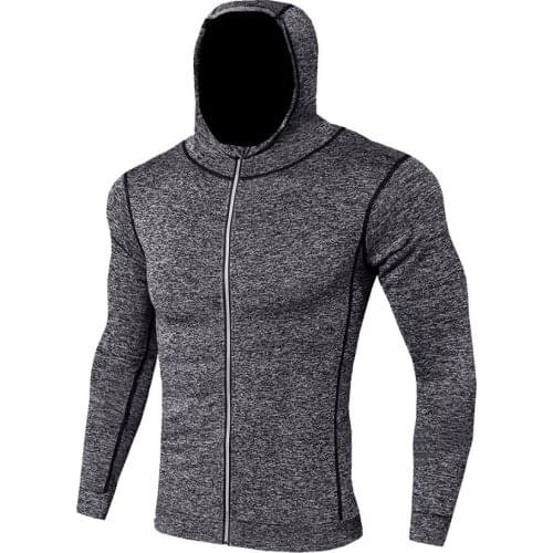 3XL Hooded T Shirt Men 2020 Fitness Top Compression Shirt Quick dry Sports Shirts Men Tshirt Gyms T-Shirts Bodybuilding Clothing