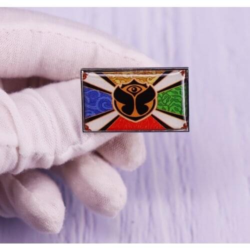 Tomorrowland Flag Pin music festival brooch