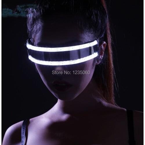 2020 new LED glasses creative fashion luminous luminous glasses bar night party party products stage dancing lighting props