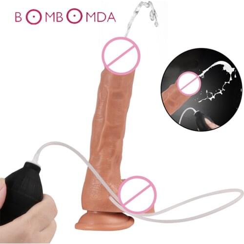 Huge Dildo Penis Ejaculating Spraying Water Dildos Realistic Penis Dildo Cock with Ball Erotic Sex Toys for Women Masturbation