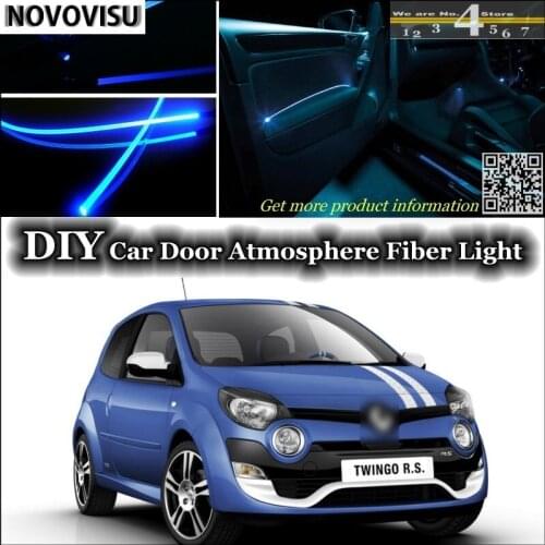 NOVOVISU For Renault Twingo interior Ambient Light Atmosphere Fiber Optic Lights Inside Door Panel illumination Not EL light