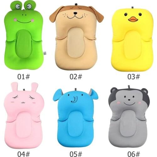 Portable Baby Shower Air Cushion Bed Babies Infant Baby Bath Pad Non-Slip Bathtub Mat Newborn Baby Safety Security Bath Seat