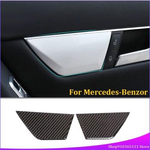 Real Carbon Fiber (Soft) Car Interior Door Decoration Stickers For Mercedes-Benz C-Class 2007-2013 Car Interior Accessories