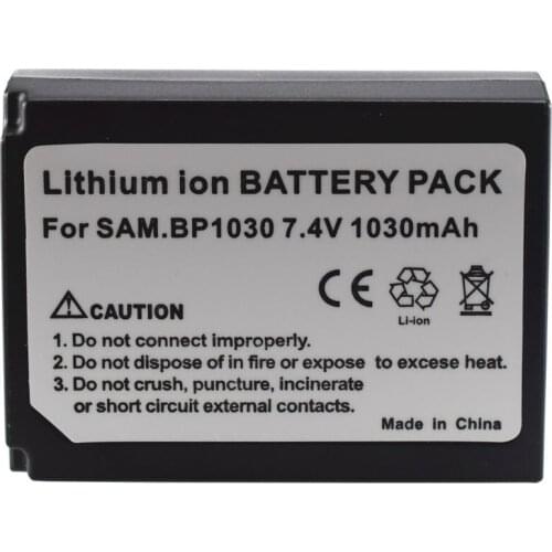 Replacement Digital Camera Battery for Samsung BP-1030 BP1030 EDBP1030 BP1130 EDBP1130 NX310 NX500 NX1000 NX1100