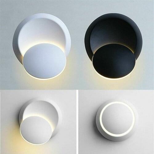 LED Modern Wall Lamp Art 360 Degree Rotate Light Beam 6W 110V 220V Aside Corridor Living Room Bedside Wall Light Fixture