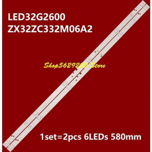 580mm LED Backlight strip 6 lamp For LED32G2600 CN320CN725 LEDV-32CK600 LED32G2600 CRH-K323030T020665R-Rev1.3