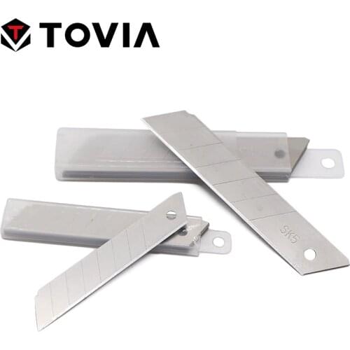 TOVIA 10pcs/lot Original Blades Craft Snap-off Blade Knife 18mm/25mm SK5 Steel Blade for Durable Utility Knife