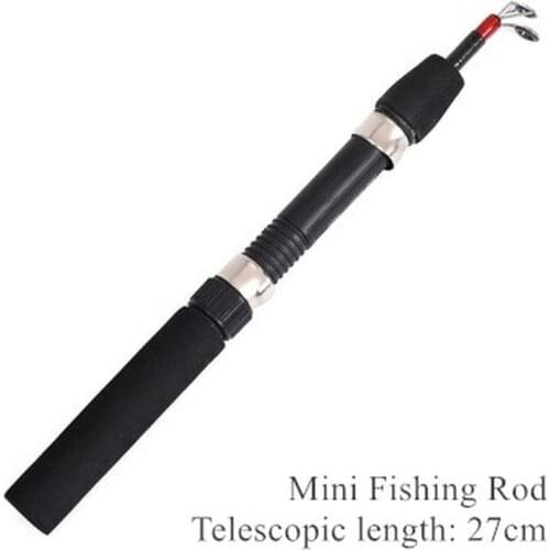 Winter Ice Fishing Rod Without Reel Outdoor Sport Pole Pen Shape Folded Mini Feeder Fishing Rods Winter Ice Fishing Tool