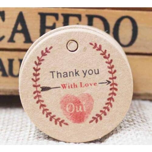 Vintage wedding label tag, kraft gift label tag, DIY Made with love cardboard bakery/ cookies decorative card tag 300pcs