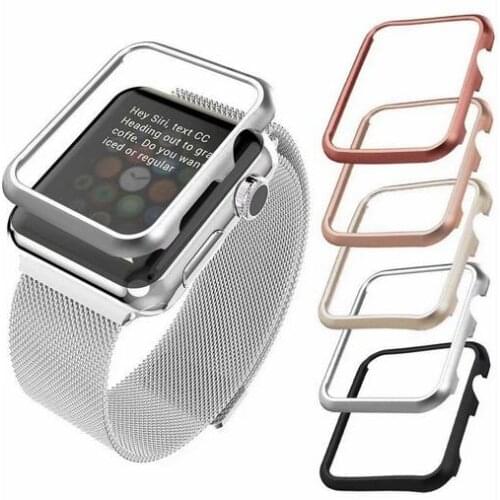 Metal frame protective Case For Apple Watch band 40mm 44mm 38mm 42mm for iwatch se 6 5 4 3 2 1 cover