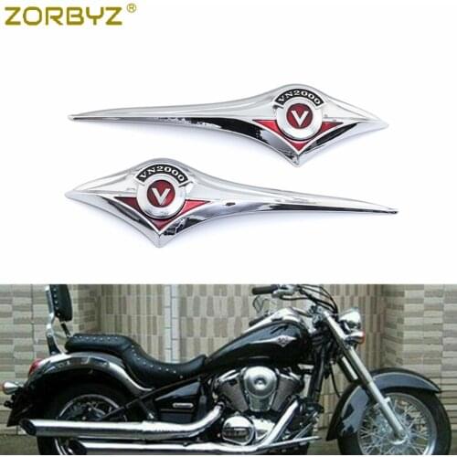 ZORBYZ Motorcycle Chrome Gas Tank Emblem Sticker Badge Decal For Kawasaki Vulcan Classic VN2000