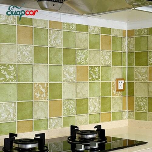 0.4x3M Kitchen Oil-proof Sticker High-temperature Wall Sticker Waterproof Moisture-proof Self-adhesive Tile Countertop Wallpaper