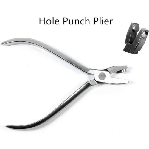 1X Dental Orthodontic Thermal Forming Retainer Pliers Stainless Steel Hole Punch