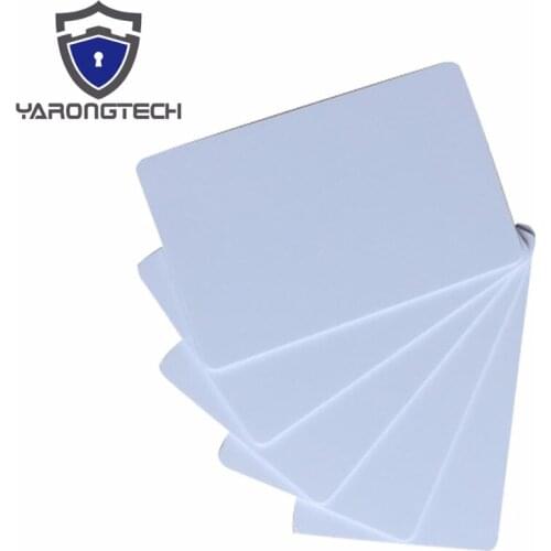 10pcs/lot 13.56mhz iso 14443a plastic blank white rfid 1k hotel key card