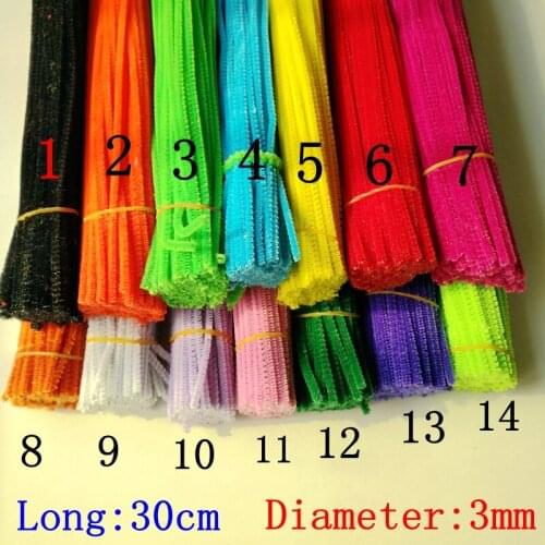 200pcs 3mm 14 color Chenille Stems Pipe Wedding decoration Handmade Diy Art Craft Material kids Creativity handicraft toys 70203