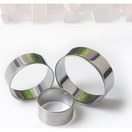 3pcs/set Round Circle Stainless Steel Cookie Cutter Mold Kitchen Baking Mousse Ring Fondant Cake Biscuits Mould Decorating Tools