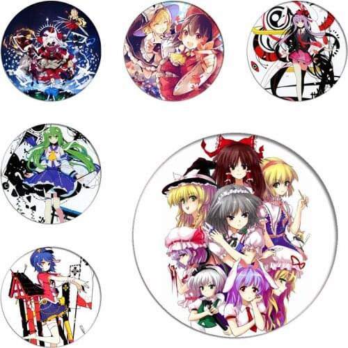 TouHou Project Cosplay Badge Hakurei Reimu Brooch Pins Kirisame Marisa Collection Toys Hoshiguma Yuugi for Backpacks Clothes