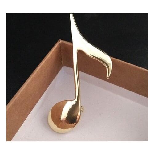 Brooch Note Personality Special Contracted Students Birthday Present Gift Friends Simple Souvenir Symbol Art Quality Metal