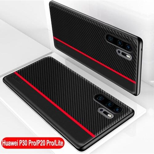 For Huawei P30 Pro Case Original Carbon Fiber PU Leather Protection Case For Huawei P30 P20 Pro For Huawei P20 P30 Lite Case