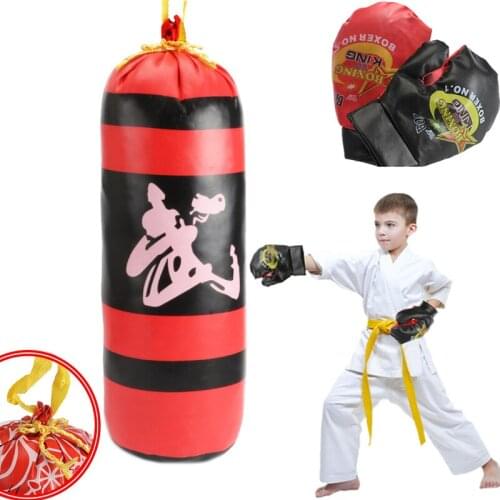Childrens Mini Boxing Gloves PU Breathable Sandbag Hanging Interactive Exercise Decompression Outdoor Sports Toy