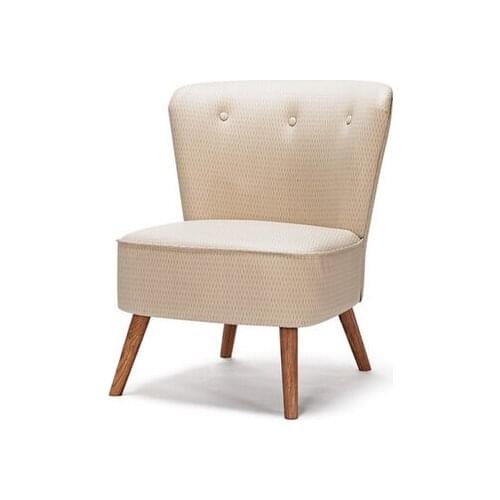 European-style solid wood cloth art sofa chair. The cafe tables and chairs