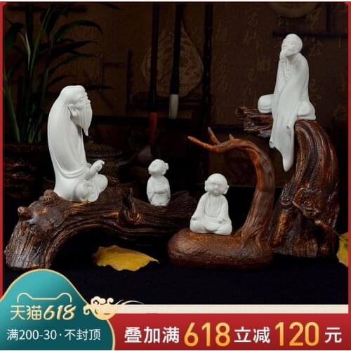 Clay ceramic zen characters of new Chinese style furnishing articles dehua porcelain sculpture art/Gao Songxing thought