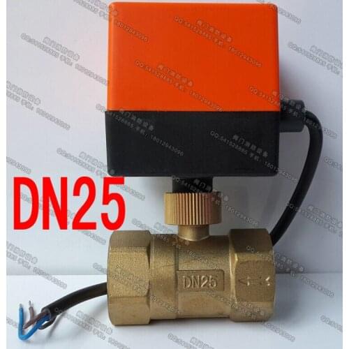 G1" DN25 electric actuator valve AC220V electric two-way valves solar water heater fan coil units
