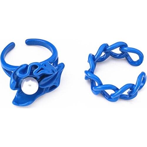 Rings For Women Adjustable Finger Ring 2021 New Arrival Blue Opening Finger Jewelry Accessories Fashion Female кольцо Irregular