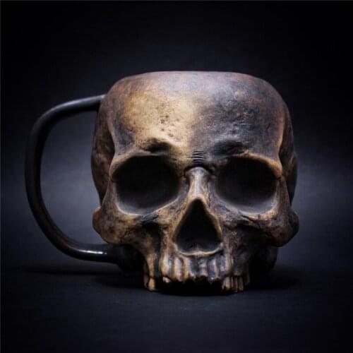 Skull Cup Resin Home Desktop Ornament Skeleton Skull Figurine Restaurant Bar Table Decor D1