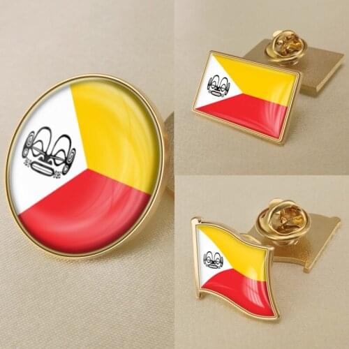 Marquesas Islands of France Flag Brooch Badges Lapel Pins