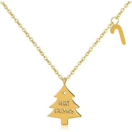 Christmas Tree Style Fashion Men Women Charm Pandant Necklaces Jewelry Gift Trendy Stainless Style Blessing Necklaces