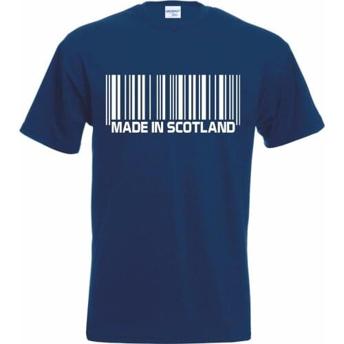 Famous Brand Men T Shirts made In Scotland Barcode T-Shirt Scot Jock Support Scottish Gift Funny Team custom Tee Shirt
