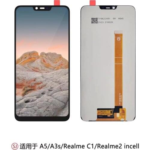Original For Incell A5 A3S LCD Screen Display Digitizer Full Assembly For OPPO A5 / A3s / Realme C1 / Realme2 Replacement Parts