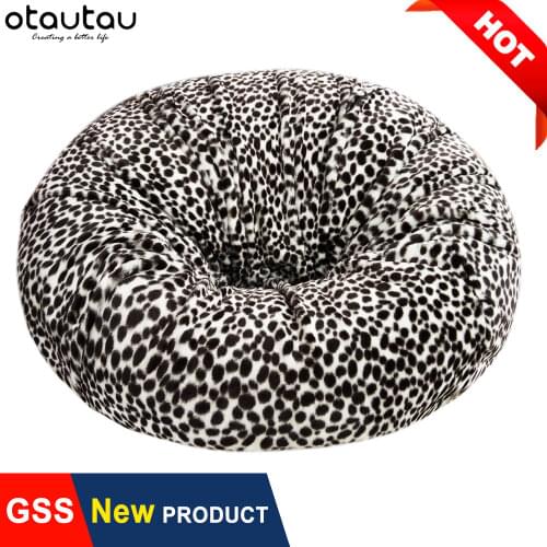 OTAUTAU Adults Kids Big XXL Fashion Bean Bag Covers No Stuffed Beanbag Sofa Chair Bed Pouf Ottoman Futon Relax Lounge Furniture