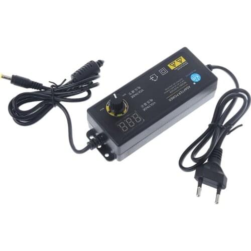Adjustable Power Adapter With Display Screen AC100V-240V To DC3.8V-37V EU Plug