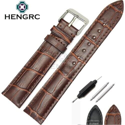 Watchbands 100% Genuine Leather Men Watch Strap Band Fashion Women Soft Bracelet 18mm 19mm 20mm 21mm 22mm 24mm Belt Accessories