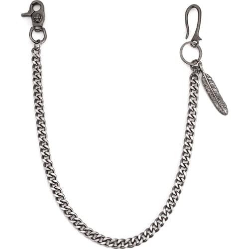 Heavy Metal Waist Biker Wallet Chain Men Silver Ghost Rock Punk Hip-pop Metal Keychain Key Pant Chain Fashion Men Jewelry DR107