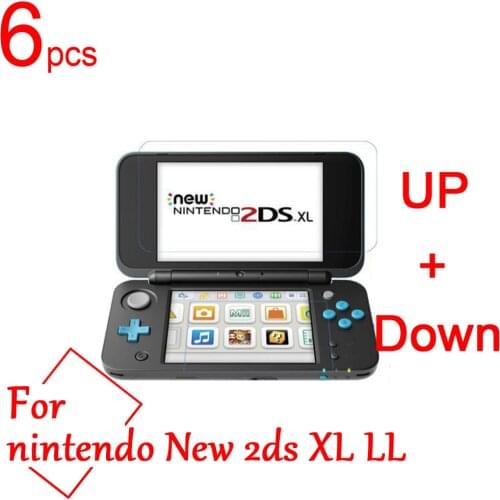 Ultra Clear/Matte/Nano anti-Explosion LCD Screen Protector Cover For Nintendo New 2ds XL LL Protective Film (3pcs UP+3pcs Down)