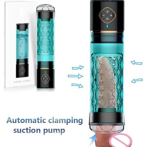 Water Bath Penis Enlargement Vacuum Pump Electric Male Masturbator Cup Penis Delay Training with Spa Sex Machine For Man toys 18