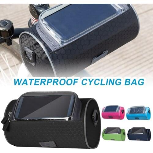 Front Tube Fashion Bicycle Bag Waterproof Cycle Bags Cycling Scooter Front Frame Pannier Handlebar Basket Pack Bike Accessories