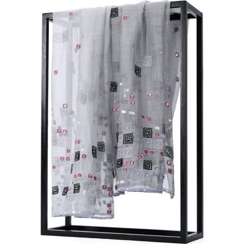 Japanese gradient gray silk scarf shawl handmade wild long-staple cotton silk shade decoration imported from India