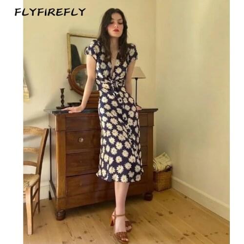Summer dress women vestidos korean party dresses vintage long floral dress casual club dresses short sleeve elegant dress 2020