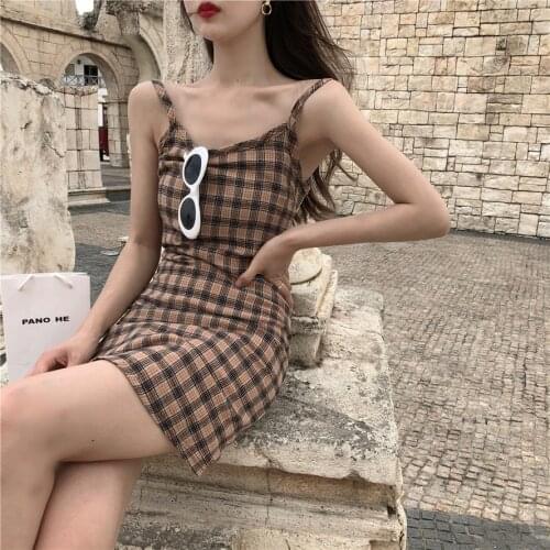 Модные платья в клетку ZSIIBO China At AliExpress