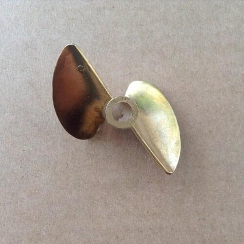 1PC 438 2 Blades Copper Propeller Diameter 38mm Aperture 4mm/4.76mm Props Marine Paddle for RC Brushless Electric Boat/Speedboat