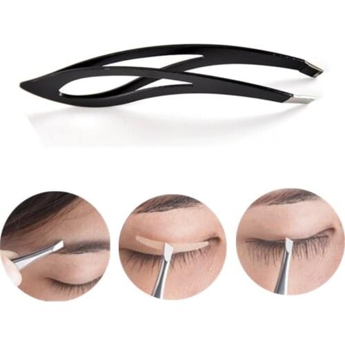 1pc Eyebrow Tweezers Hot Sale Stainless Steel Slanted Flat Point Tip Hair Removal Professional Eye Brow Tweezers Beauty