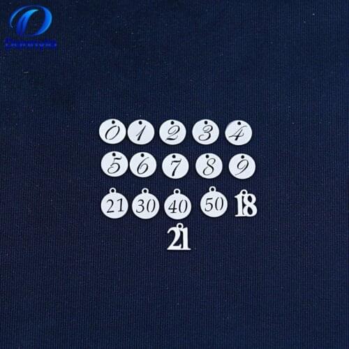 100pcs/lot Wholesale Stainless Steel Double Side Polishing Number Connection Charms Bracelet DZ163