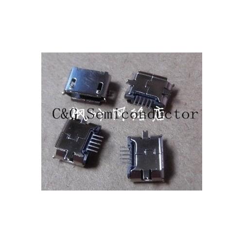 100pcs SMD MICRO MINI USB 5 Pin 5pin Female connector has lengthened needle